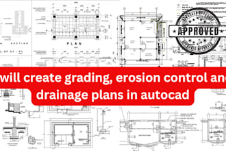 create grading, erosion control and drainage plans in autocad