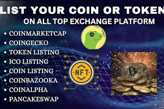 do token creation ico listing, coin listing on coinmarketcap, coingecko