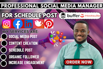 be social media manager schedule your post via hootsuite on social media