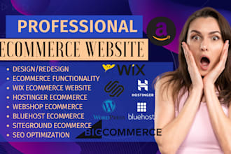 design webshop ecommerce, hostinger, stan store, etsy SEO, product listings wix
