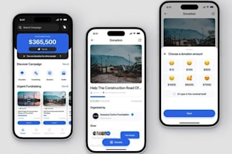 design fundraising website crowdfunding app ngo donations app fintech bank app