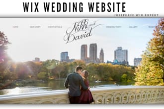 design wedding website, wix expert, wix website redesign, invitation wedding wix