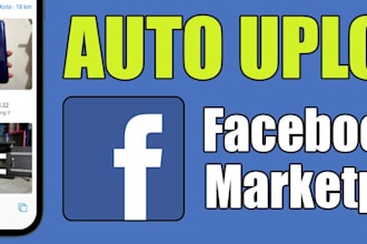 create facebook bot auto post, marketplace bot,listing bot, manychat,monitor bot