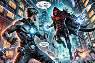 write a superhero comic book webtoon story erotic script anime manga