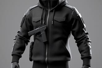 create 3d garment design in clo3d 3d gun for your game 3d design stl