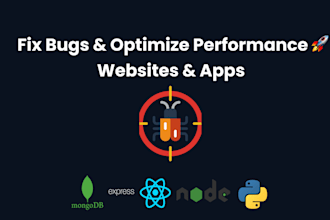 fix bugs and optimize your reactjs, nextjs, nodejs, and python applications