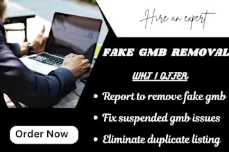 report to remove fake spam duplicate google my business and fix suspended gmb