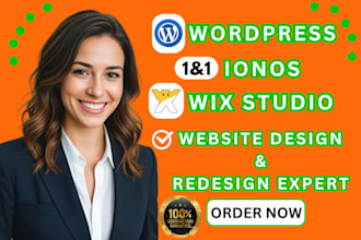develop german website on wordpress, hostinger, wix studio, ionos website design