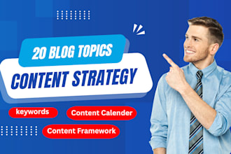 create 20 SEO content strategy blog topics in tech, marketing, business niche