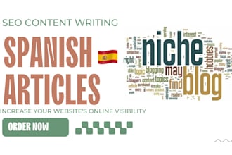 write 2k words SEO articles or blog posts in spanish for your website