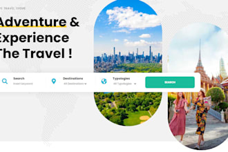 build travel agency website, tour booking site, or travel affiliate website