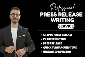 write and submit press release, crypto nft pr distribution and public relations