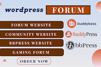 build bbpress website, forum website community website membership