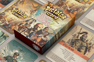 design unique playing cards, card game design, card box mockup, deck, rulebook