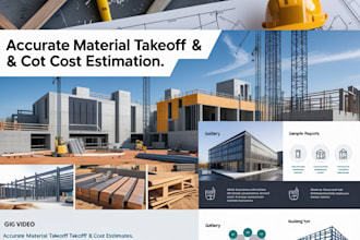 do material take off, construction cost estimation for all types of buildings