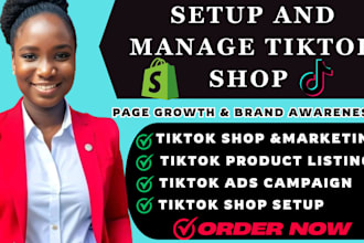 setup and optimize tiktok shop, product listing fix tiktok shop