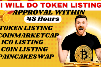 get token listed coinmarketcap coingecko ico listing coin listing token listing