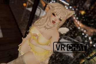 create vrchat custom avatar, booth model for vrchat, furry avatar, fursona
