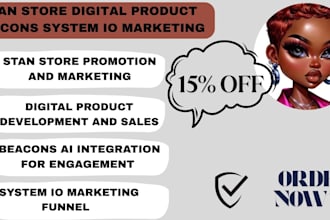 stan store setup, digital product development and system io marketing