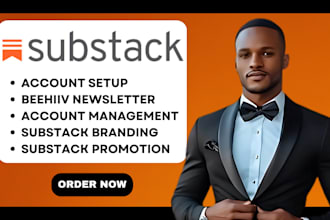 setup substack newsletter template, substack landing page, beehiiv ai newsletter
