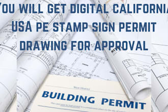 licensed california, florida, USA architect,  building plan stamp for approval
