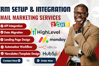 hubspot monday crm integration copper pipedrive zoho gohighlevel automation flow