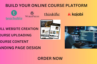 setup your thinkific kajabi teachablee your online course website