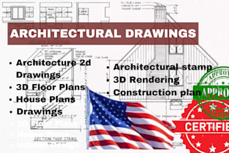 stamp architectural floor plan, engineering drawing  house plans adu city permit