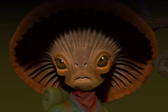 create you stylized 3d character model for games