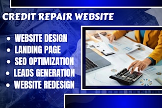 create a professional credit repair website, landing page