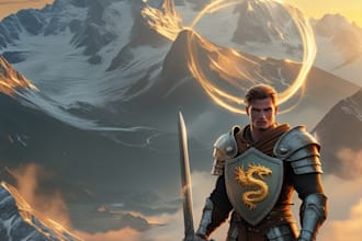 create an epic fantasy book cover design or ebook cover