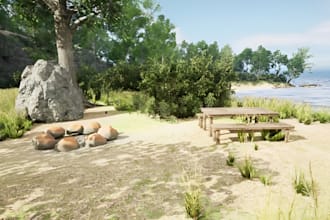 create 3d game environment and level design in blender unreal engine