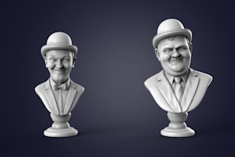 fix stl file, comic action figure,3d digital headbust,toptable historical figure