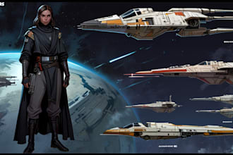 draw your star wars sci fi character art
