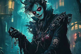 do design fantasy dark art or horror character
