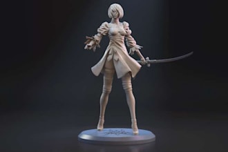 digital 3d hero comic figure,sculpt 3d assets, print stl file resin printer, toy