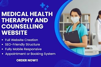 design a professional counselling and therapy website for mental health