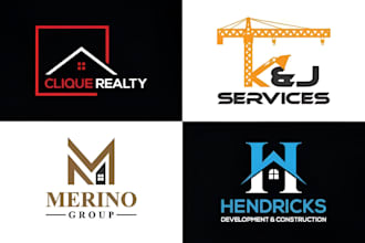 design mortgage, home, construction, real estate logo with in 10 hours