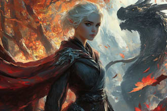 fantasy character fantasy character art in unique style