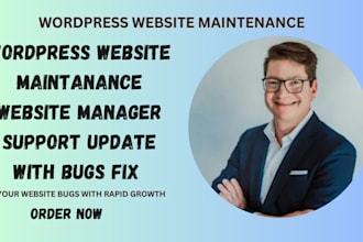 do wordpress maintenance,bug fixes support,help,customization for your website