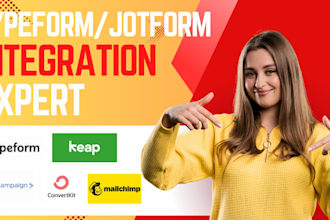 integrate typeform jotform with activecampaign convertkit sendgrid aweber keap