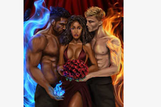 design fiction mafia dark fantasy gay erotic romance novel cover character art