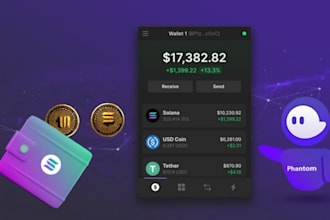create crypto wallet app, smart contract, token wallet app