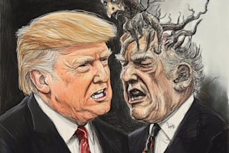 draw a political themed comic cartoon for you