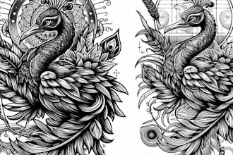 draw a detailed line art of your product, image or sketch