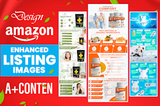 do amazon listing images and a plus content design  and retouching