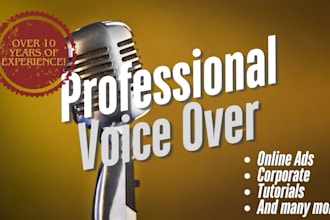 be your professional voice talent for english or filipino