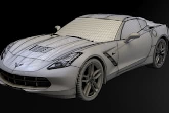 do 3d car modeling, gtav, interior design, fivem car, lego car design, sport car