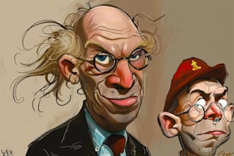 do a cartoon caricature art for you