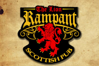 create awesome new scottish pub logo design